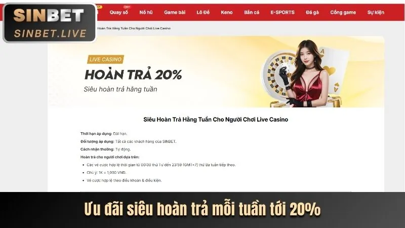 Hoàn trả cược thể thao hàng tuần Win55